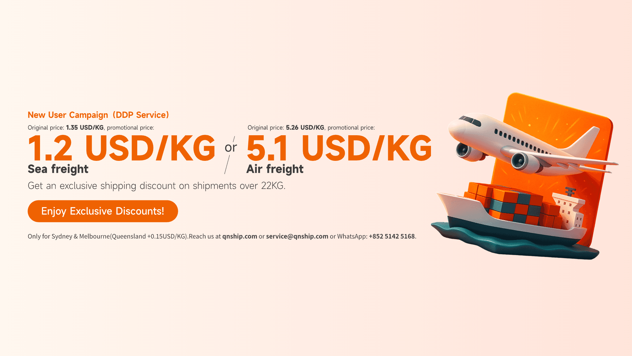 China to Australia Shipping 22KG+